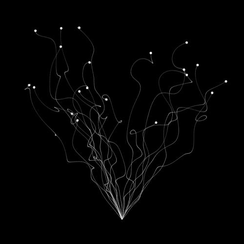 Abstract black and white generative system representing a practical AI strategy